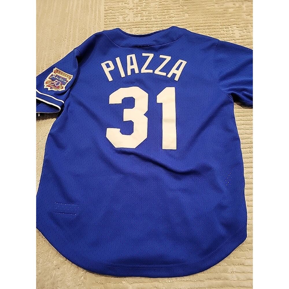 Mitchell & Ness Mike Piazza Los Angeles Dodgers Jersey Baseball Mens Medium - Picture 11 of 11